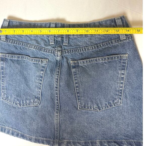 Wild Fable Women’s 100% Cotton Denim zipper Mini Skirt With‎ Patches Button 4 - Picture 7 of 8